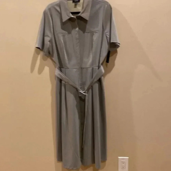 Alfani Embossed Faux-Leather Shirtdress, - Picture 4 of 10